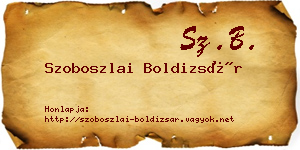 Szoboszlai Boldizsár névjegykártya